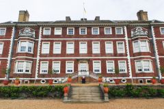 The rear facade of the house