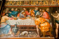 Hampton Court Palace, Wolsey Closet paining detail