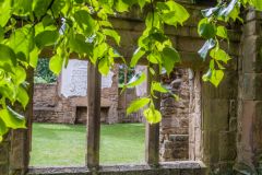 A ruined window opening