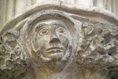 Green Man carved capital