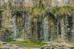 Medieval archeways in the castle wall