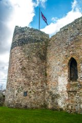 One of the corner towers