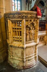 Haworth, St Michael's Church, The alabaster pulpit