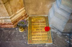 Haworth, St Michael's Church, Brass memorial to Emily and Charlotte Bronte