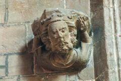 Carved head of a king