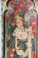 Hitcham, All Saints Church, Rood screen painted angel