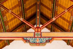 Decorated nave roof timbers