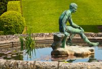 Garden fountain statue