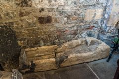 Medieval stone coffin
