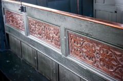 Georgian box pew carving