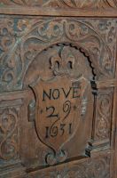 Carved date on the screen