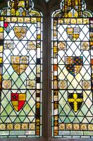 Medieval stained glass fragments