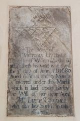 Victoria Uvedale memorial, 1680