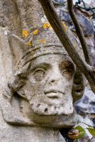 Hughenden, St Michael and All Angels, Carved hard of a king