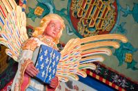 Huntingfield, St Mary's Church, Painted angel 8