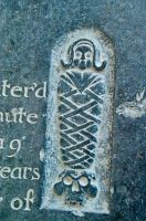 Huntingfield, St Mary's Church, Shute grave slab carving 2