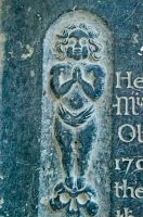 Huntingfield, St Mary's Church, Shute grave slab carving