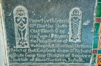 Huntingfield, St Mary's Church, Martha Shute grave slab