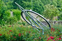 Modern sculpture in the gardens