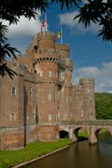 The moat and castle gatehouse