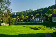 The huge village green