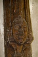 Ightham, St Peter, Carved corbel head