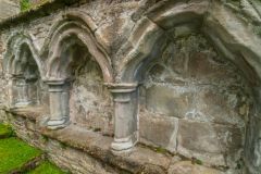 A triple sedilia in the church