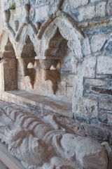 Effigy inside the abbey church
