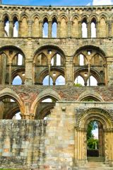 The abbey church, exterior wall