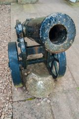 Canon outside the main entrance