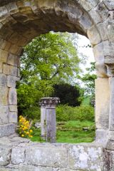 Looking through a window arch