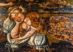 Painted panel, first floor