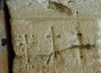 Kelmscott, St George's Church, Mason's marks, south door