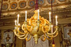 Gilded chandelier in the Cupola Room