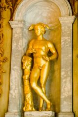 A gilded statue in the state rooms