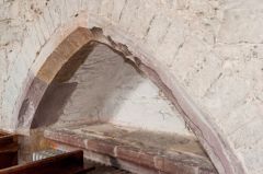 Kidwelly, St Mary's Church, Medieval niche, south nave wall