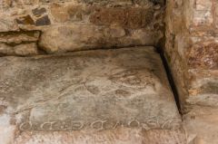 Kidwelly, St Mary's Church, Medieval grave slab in the Lady Chapel