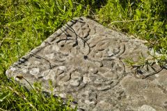 Floral pattern on a medieval grave slab