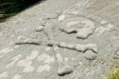 Skull and cross bones grave slab
