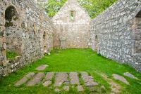 Kildalton Cross, Grave slabs inside the church