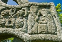 Abraham and Isaac on cross arm