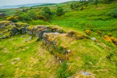Looking along the wall