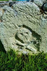 Skull and crossbones grave stone