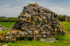 Another view of the medieval chapel's west wall