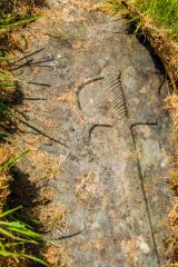 18th century sword on a grave slab