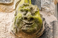 Grotesque face on the tower