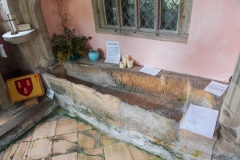 Empty stone coffin, Volka Chapel