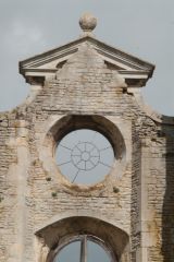 Kirby Hall, A fanciful gable on the entrance gatehouse