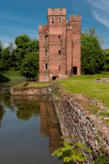 The moat and corner tower
