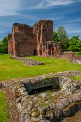 The gatehouse and foundation walls